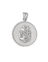 Clevereves 14K White Gold Pendant Military Inspired 9.4 - Gram(s)