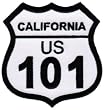 California Highway 101 Embroidered Patch Interstate Iron-On Highway Road Sign Biker Emblem
