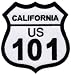 California Highway 101 Embroidered Patch Interstate Iron-On Highway Road Sign Biker Emblem