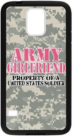 Proud U.S. Army Girlfriend, Military Girlfriend Pattern Samsung Galaxy S5 SV Case Covers Anti-Scratch Extreme Protection Compatible with Samsung Galaxy S5 SV TPU(Laser Technology)