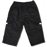 Baby and Toddler Classic Black Corduroy Cargo Pants