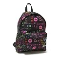Roxy School Bag Backpack Rucksack - Sugar Baby Black Logo Print