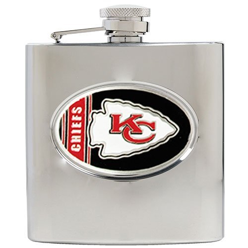 Kansas City Chiefs 6oz Stainless Steel Hip Flask