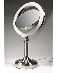 Zadro SLV410 Dimmable Sunlight Lighted Vanity 1x-10x - Satin Nickel