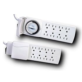 Westek TM08DHB Decorative Indoor Power Strip Timer, White