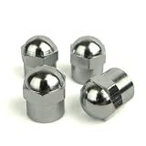 Quick Pressure - Dome Tire Valve Stem Caps (4 units pack) - Chrome Plated Brass by Quick Pressure