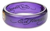Ed Hardy Tiger Tattoo Plastic Purple Bangle With Logo 10.5 