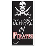 Beistle 50008 Beware of Pirates Door Cover, 30-Inch by 5-Feet