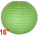 Light Green Chinese/Japanese Paper Lantern/Lamp 16" Diameter - Just Artifacts Brand