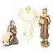 Nativity Shepherds and Angel for Three Kings Gifts 10 inch Christmas Nativity Set