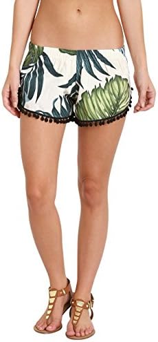 Wonderland Honolulu Pom Pom Shorts Palm Leaf
