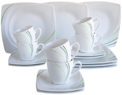 Creatable 13168 4 Kaffeeservice 18-teilig Celebration, gr&uuml;n