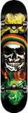 Speed Demons Rasta Skull Complete Skateboard - 7.7 Rasta