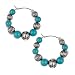 Truly Traditional Turquoise and Silver Hoop Earrings