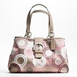 Coach Soho Snap Head East West Tote Buckle Flap Bag 18805 Pink Multicolor