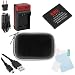EZOPower Battery + Charger with Pouch Case + Black EVA Case + USB Cable + Screen Protector for Canon PowerShot A2600, A2500, ELPH 115 IS, ELPH 130 IS, ELPH 320 HS, ELPH 110 HS Digital Camera (Compatible with NB-11L / CB-2LD)