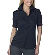 Mossimo® Black: Short-Sleeve Button Front Shirt - Ebony
