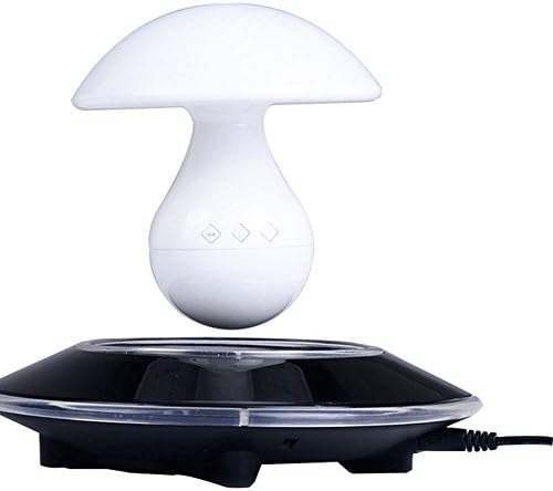 MakCreateFloating Speaker Portable Levitating Floating Bluetooth Subwoofer4.0 Speaker Levitation Maglev Speaker Multicolor LED 360 Degree Rotating Stereo Speaker(White)