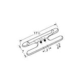 MCM 14502 Stainless Steel H Twin, Centered, 2.25 Inch Offset Burner Head