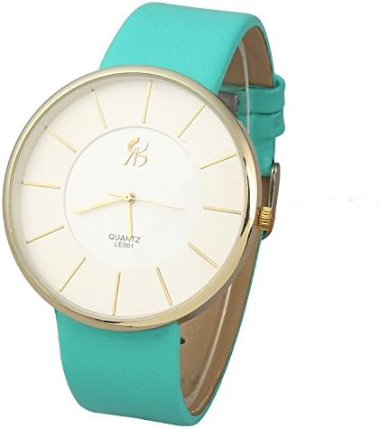 HKB Simple and stylish leather scale big dial watch / quartz watch-Green