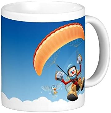 FullWe Ceramic Mugs Paramotor Paraglider Paramotoring Ceramic Travel Coffee Mug