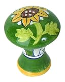 Atlas Homewares 4D100 1-3/4-Inch Yellow Sunflower Ceramic Knob, Ceramic