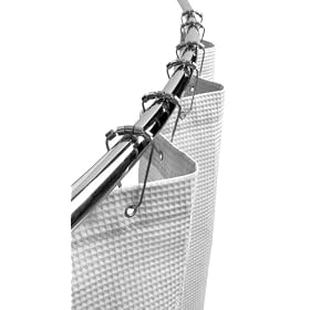 Maytex Adjustable Curved Shower Rod, Chrome