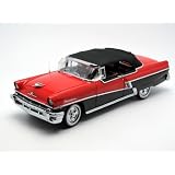 1956 Mercury Montclair Closed Convertible Carousel Red Tuxedo Black 1 18 5135 by Sun Star