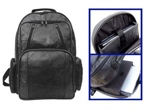Anzio leather laptop backpack by Nunzia Design