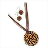 Leopard Print Shell Jewelry Set - Style 13083