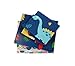 Queen Linens 100% Cotton Sheets Kids Full Sheets for Kids Girls Boys Teens Children Sheets Bed Sheets for Kids Soft Fitted Flat Printed Sheet Pillowcase Bedding Bed Set Navy Blue Dinosaur(Full)