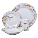 Gibson Garden Bird 16-Piece Fine China Dinnerware Set