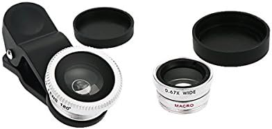 3-in-1 Phone Camera Lens Kit, Sunwee® 180° Fish-eye Lens + Wide Angle + Micro Lens phone lens Clip for iPhone 5/5s iPhone 6 iPhone 6 Plus Samsung Galaxy S6/ S6 edge iPad Air 2/1 iPad mini 3/2/1 Sony LG HTC Silver (silver)