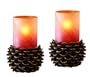 Accents & Occasions Lodge Style Pinecone Candle Lamp, Small, 8-1/4-Inch Tall