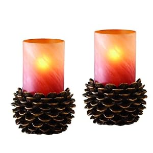Buy Accents and Occasions Lodge Style Pinecone Candle Lamp, Small, 8-1 4-Inch Tall by Accents & Occasions now!