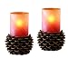 Accents & Occasions Lodge Style Pinecone Candle Lamp, Small, 8-1/4-Inch Tall