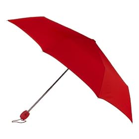 Manual Folding Gel Handle Umbrella- Red
