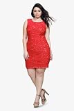 Torrid Plus Size Red & Nude Allover Lace Dress