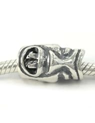 .925 Sterling Silver " Easter Island Face Totem " Charm Bead Compatible with Pandora Chamilia Kay Troll Bracelet