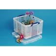 Really Useful Storage Box Plastic Lightweight Robust Stackable 42 Litre W440xD520xH310mm Clear Ref 42C