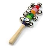 Baby Rassel Glocken Spielzeug Holzrassel Schellenstab Schellenrassel Glockenstab -