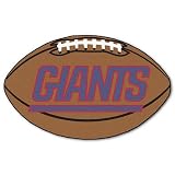 NFL New York Giants Football Shaped Accent Rug