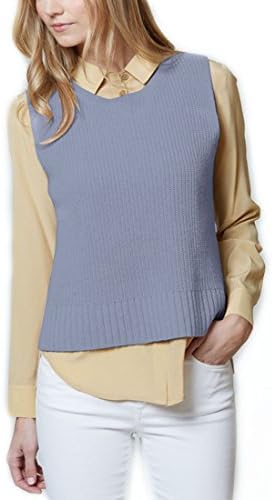 Magaschoni - Crewneck Sweater Vest - Silver Mouline - XS