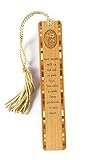 Friends Leaves Footprints in Your Heart Quote Engraved Wooden Bookmark on Maple with Gold Tassel