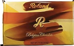 Roland Belgian Semisweet Dark Chocolate (54%) Block, 11-Pound Bar