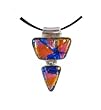 Pendant - XP-39 - Genuine Handmade Dichroic Glass ~ .925 Sterling Silver