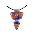Pendant - XP-39 - Genuine Handmade Dichroic Glass ~ .925 Sterling Silver