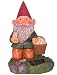 Solar Powered Accent Light Gnome Holding Basket of Daisy/Daisies