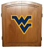 West Virginia Mountaineers Dart Board Cabinet Set