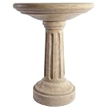 Estate Stoneware Remella Cream 22 Inch Dia. Birdbath